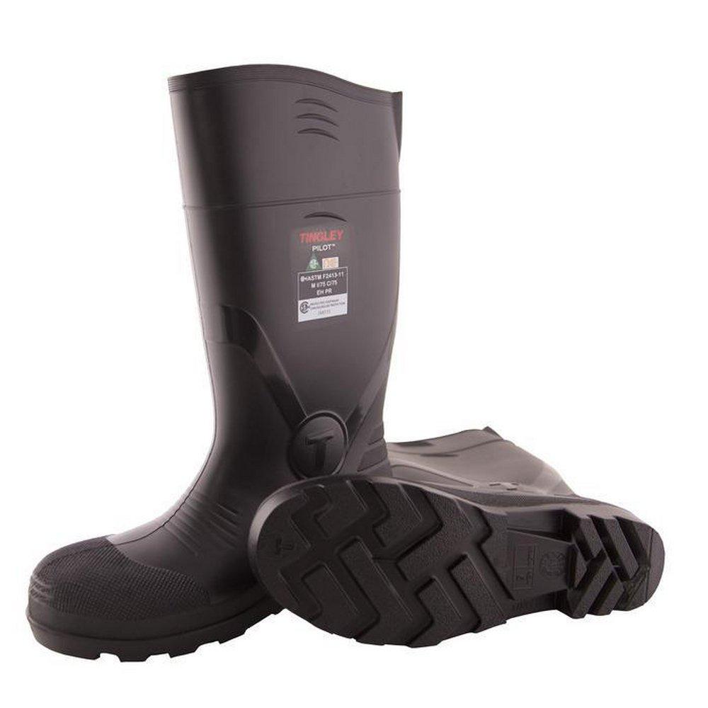 Tingley Black Plastic and Steel Boots in Black 