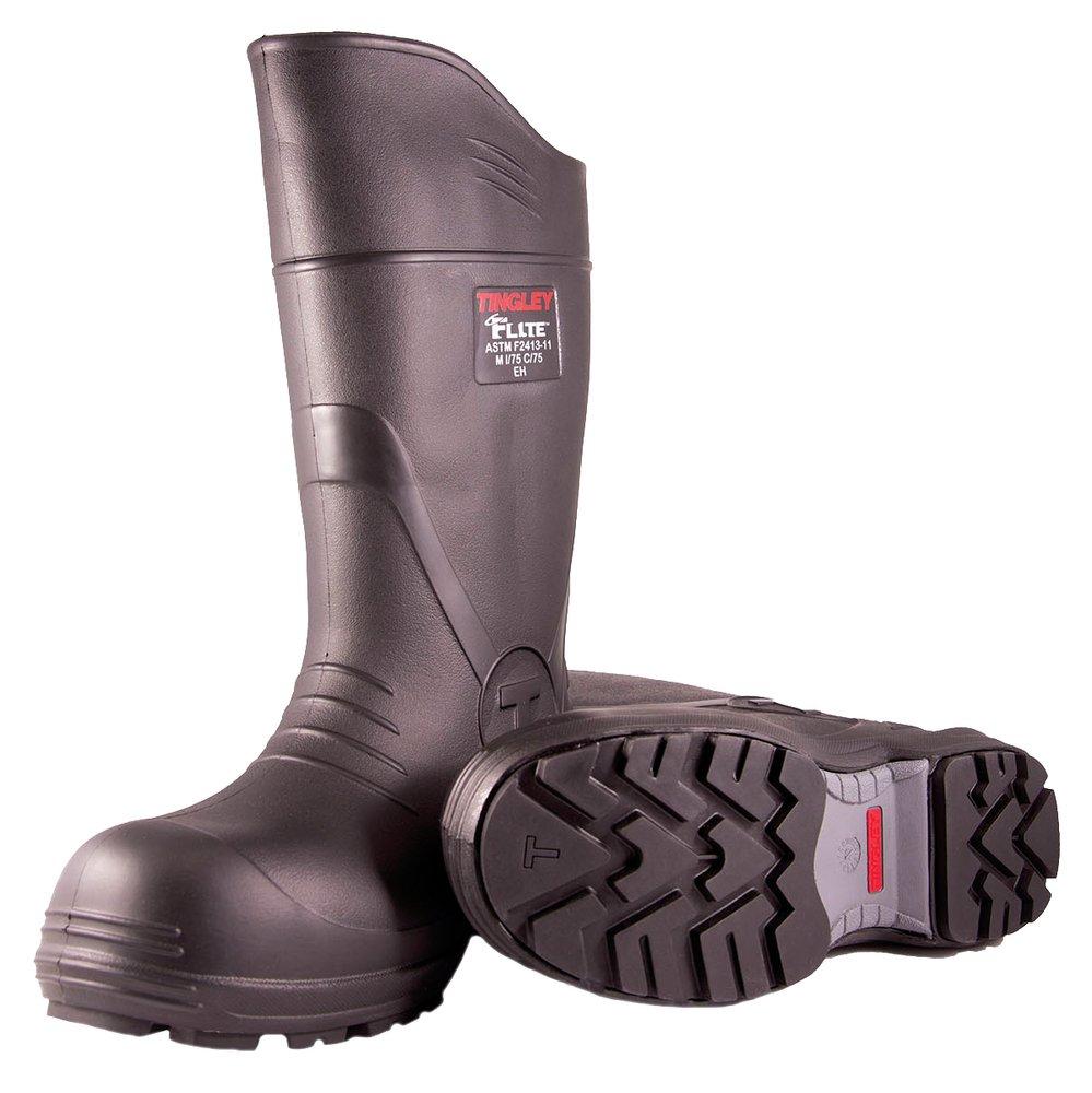 Tingley Black Safety Toe Boot with Cleated Outsole Black 