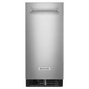 KitchenAid Printshield Stainless Steel 34-1/16 in. 25 lb Ice Maker 