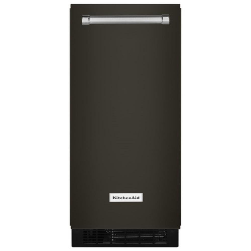 KitchenAid PrintShield&trade; Black Stainless Steel 34-1/16 in. 25 lb Ice Maker 