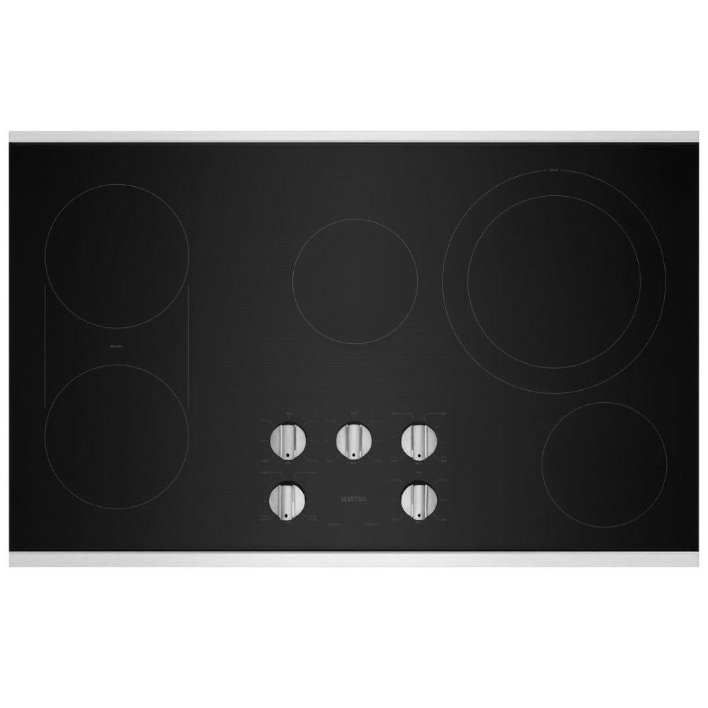 Maytag Black/Stainless Steel 5 Burner Radiant Cooktop 