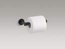 KOHLER Matte Black Wall Mount Toilet Tissue Holder 