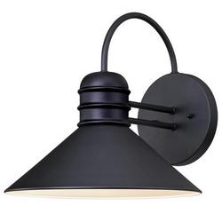 60W 1-Light 11 in. Outdoor Wall Sconce in Textured Black
