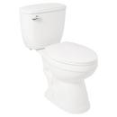 1.6 gpf Elongated Floor Mount Two Piece Toilet with Seat in White