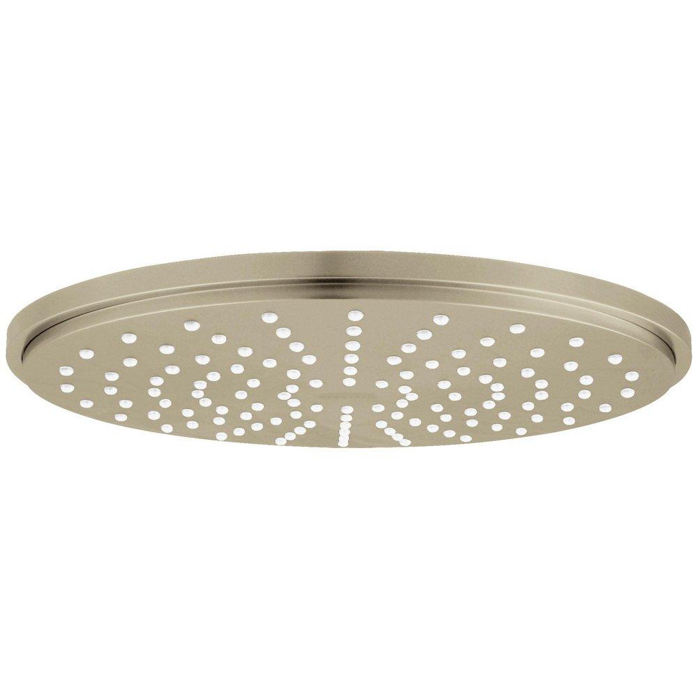 GROHE StarLight&reg; Brushed Nickel Single Function Rain Showerhead 