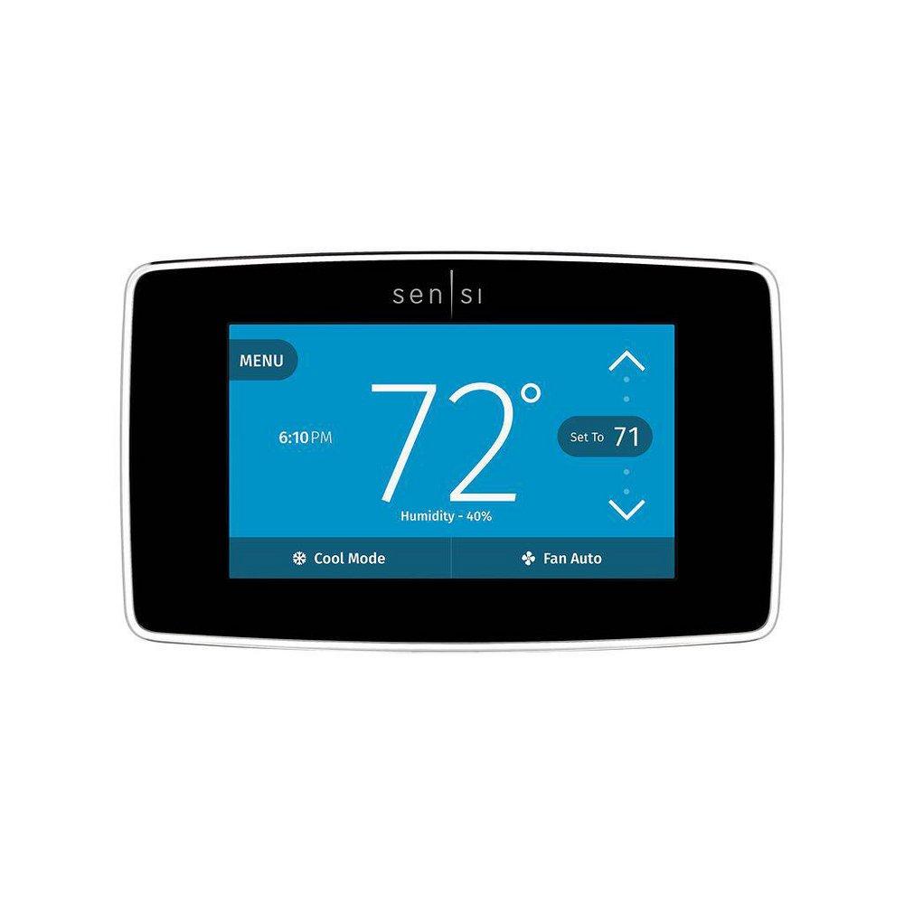White-Rodgers Black 4H/2C, 2H/2C Programmable Thermostat 