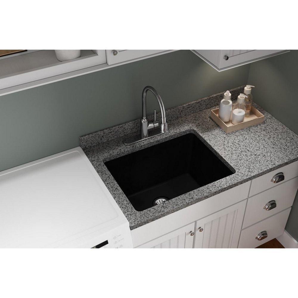 Elkay Black 25 x 18-1/2 in. Undermount Laundry Sink 
