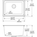 Elkay Black 25 x 18-1/2 in. Undermount Laundry Sink 