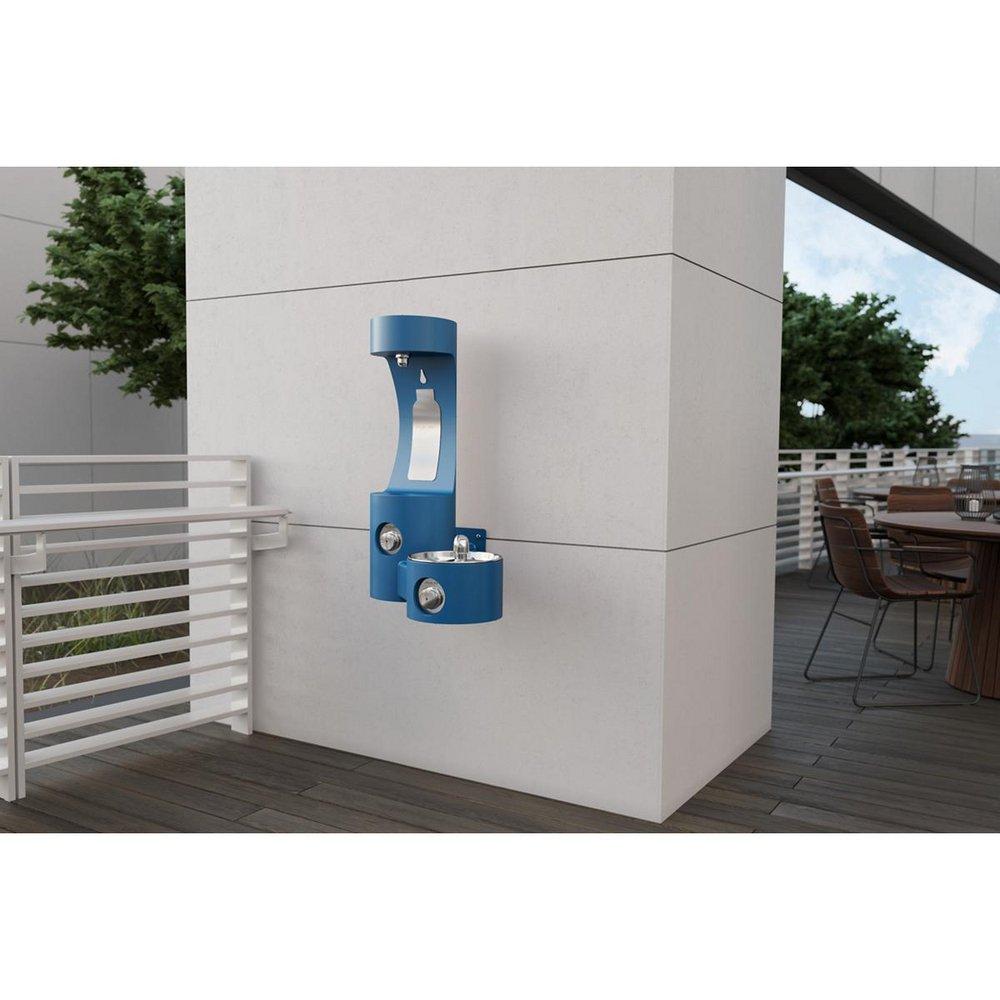 Elkay Blue Wall Mount Drinking Fountain and Bottle Filling Station 