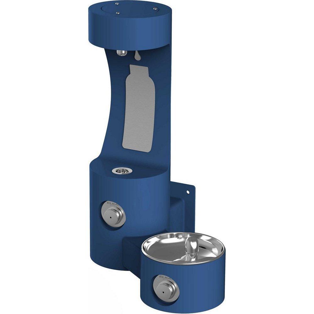 Elkay Blue Wall Mount Drinking Fountain and Bottle Filling Station 