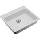 25 x 22 in. No Hole Composite Single Bowl Drop-in Kitchen Sink in White