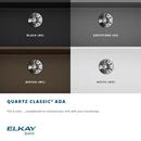 Elkay Black 25 x 18-1/2 in. No Hole Composite Single Bowl Undermount Kitchen Sink 