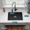 Elkay Black 25 x 18-1/2 in. No Hole Composite Single Bowl Undermount Kitchen Sink 
