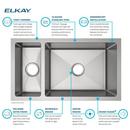 Elkay Polished Satin 32-1/4 x 18-1/4 in. No Hole Stainless Steel Double Bowl Undermount Kitchen Sink 