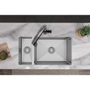 Elkay Polished Satin 32-1/4 x 18-1/4 in. No Hole Stainless Steel Double Bowl Undermount Kitchen Sink 