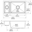 Elkay Polished Satin 32-1/4 x 18-1/4 in. No Hole Stainless Steel Double Bowl Undermount Kitchen Sink 