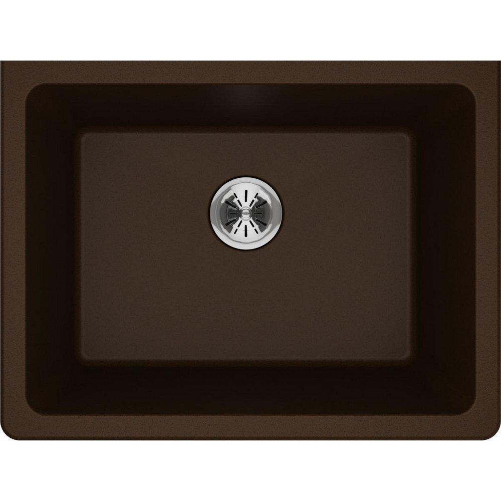 Elkay Mocha ELKAY QUARTZ CLASSIC 25 X 18-1/2 X 11-13/16 UNDERMOUNT LAUNDRY SINK WITH PERFECT DRAIN MOCHA 