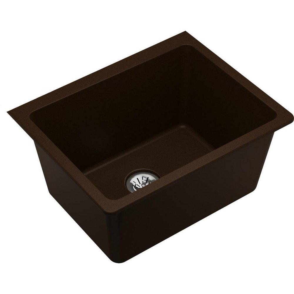 Elkay Mocha ELKAY QUARTZ CLASSIC 25 X 18-1/2 X 11-13/16 UNDERMOUNT LAUNDRY SINK WITH PERFECT DRAIN MOCHA 