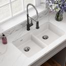 Elkay White 33 x 18-1/2 in. No Hole Composite Double Bowl Undermount Kitchen Sink 