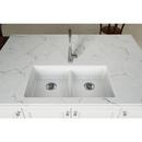 Elkay White 33 x 18-1/2 in. No Hole Composite Double Bowl Undermount Kitchen Sink 