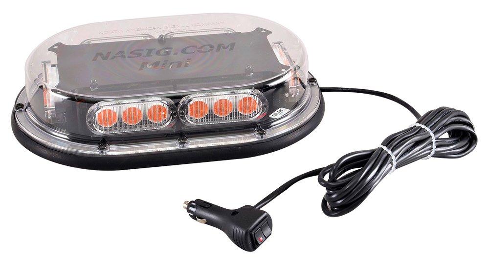 North American Signal Amber 12/24V Low-Profile LED Mini Light Bar 