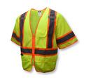 XXL Size Polyester Surveyor Vest in Hi-Viz Green