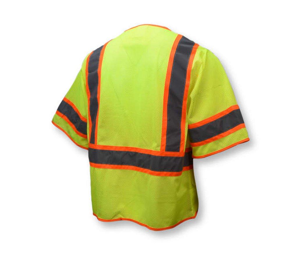 Radians Hi-Viz Green Polyester Surveyor Vest in Hi-Viz Green 