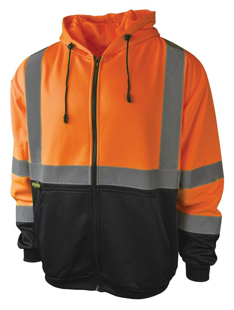 Radians Hi-Viz Orange Polyester Sweatshirt with Zipper in Hi-Viz Orange 