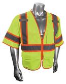 L Size Polyester Surveyor Vest in Hi-Viz Green