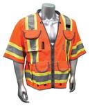 L Size 300D and Polyester Safety Vest in Orange