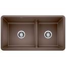 BLANCO Café 33 x 18 in. No Hole Composite Double Bowl Undermount Kitchen Sink 