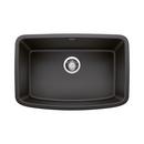 27 in. Undermount Silgranit Single Bowl Kitchen Sink in Anthracite