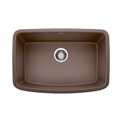 27 in. Undermount Silgranit Single Bowl Kitchen Sink in Café