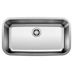 32 in. Undermount Stainless Steel Single Bowl Kitchen Sink
