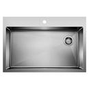 33 x 22 in. No Hole Stainless Steel Single Bowl Dual Mount Kitchen Sink in Satin