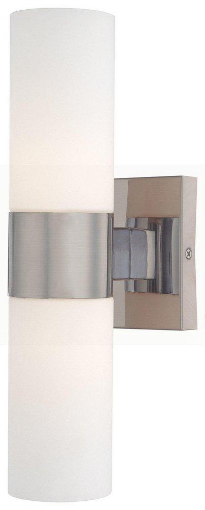 Minka Lavery Brushed Nickel 60W 2-Light Medium E-26 Incandescent Wall Sconce 