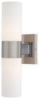 60W 2-Light Medium E-26 Incandescent Wall Sconce in Brushed Nickel