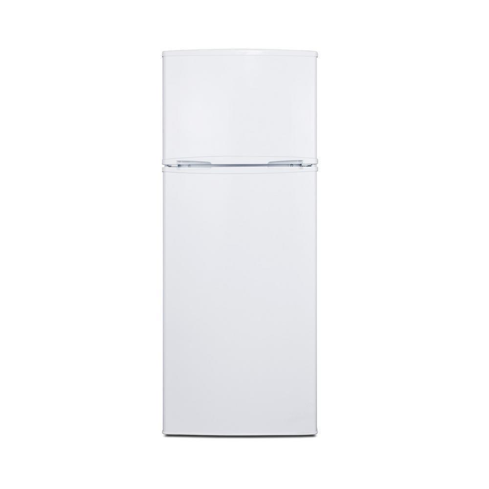 Summit Appliance White 21-1/2 in. 7.1 cu. ft. Top Mount Freezer Refrigerator 