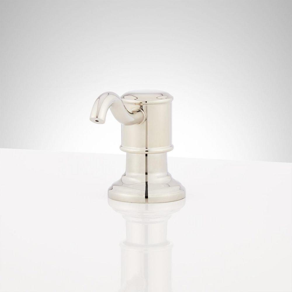 Signature Hardware Polished Nickel Soap or Lotion Dispenser 