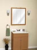 American Pride Oak 23-3/4 x 25-5/8 in. 3-Door Mirror Medicine Cabinet 