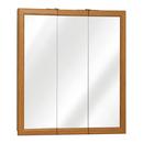 American Pride Oak 23-3/4 x 25-5/8 in. 3-Door Mirror Medicine Cabinet 