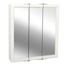 24 x 25-5/8 in. 3-Door Mirror Medicine Cabinet in White