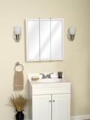 American Pride White 24 x 25-5/8 in. 3-Door Mirror Medicine Cabinet 