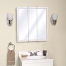 American Pride White 30 x 26 in. 3-Door Mirror Medicine Cabinet 
