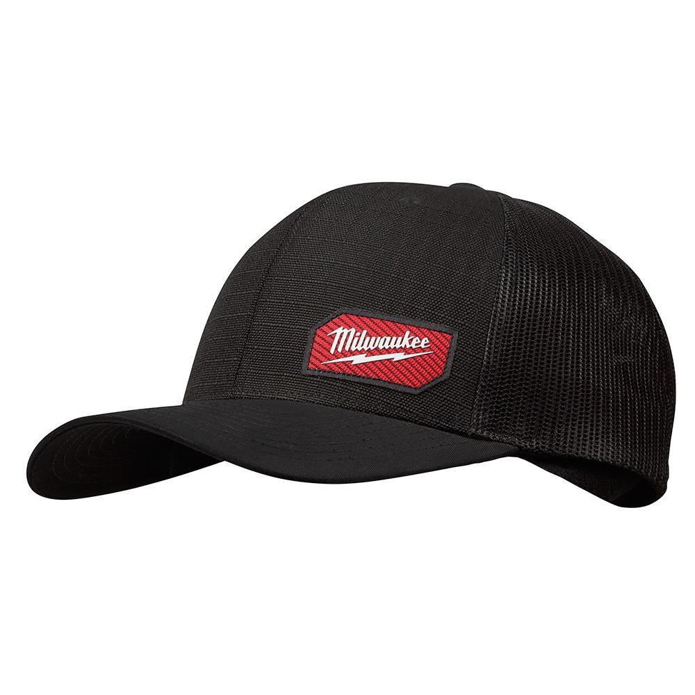 Milwaukee&reg; Black Polyester Snapback Trucker Hat 