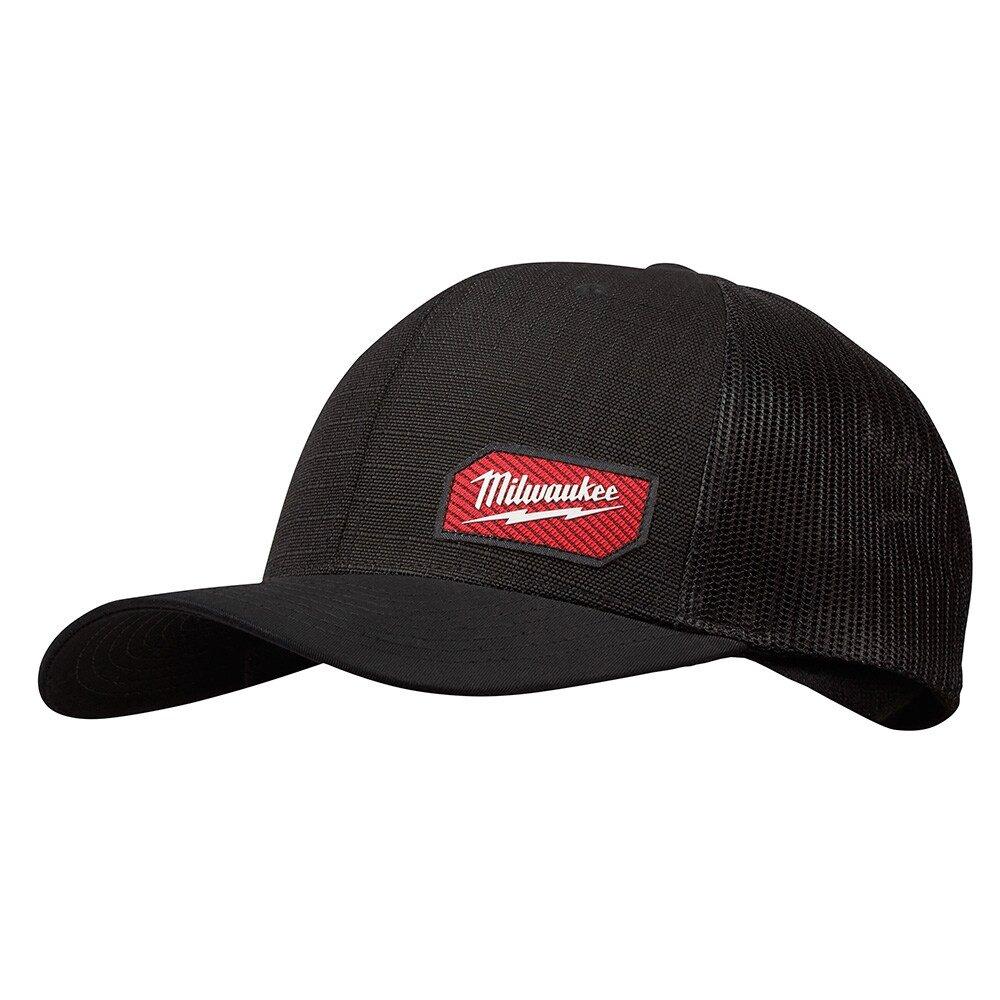 Milwaukee&reg; Black Polyester Snapback Trucker Hat 