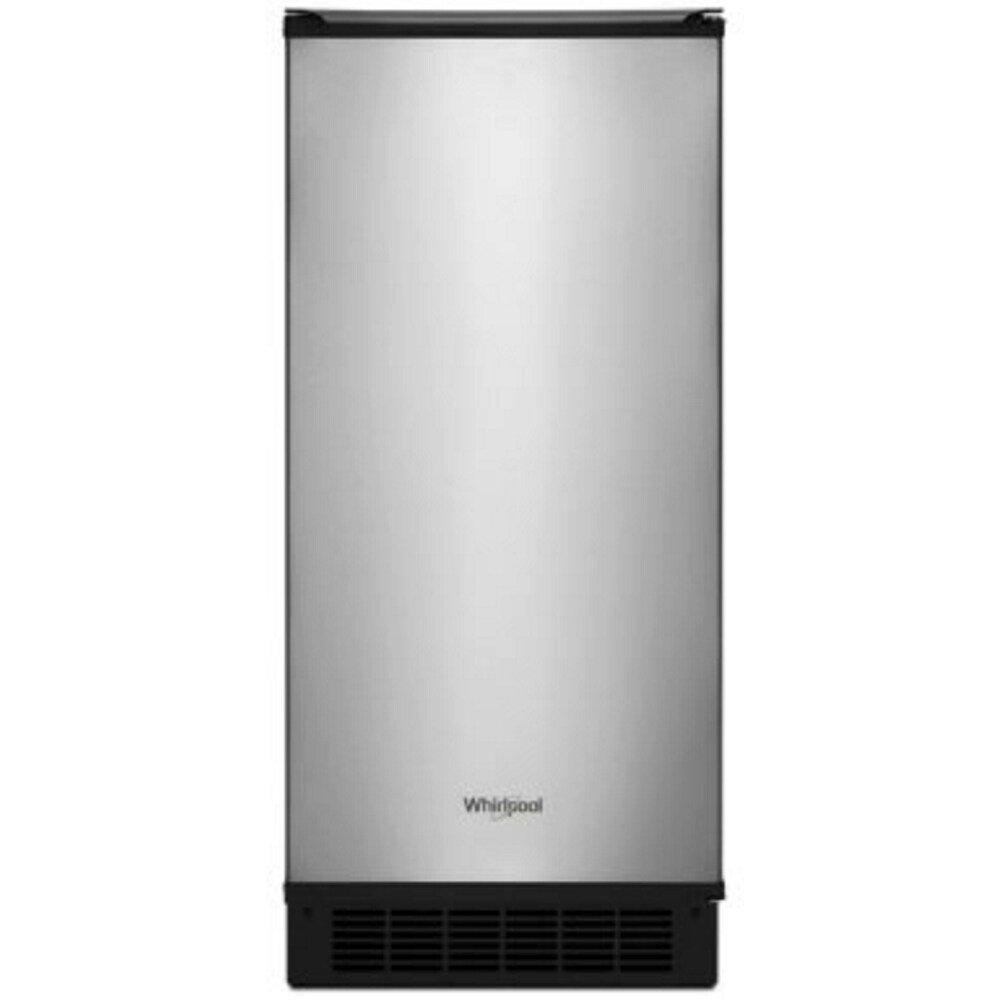 Whirlpool Fingerprint Resistant Stainless Steel 34-1/16 in. 25 lb Ice Maker 