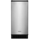 Whirlpool Fingerprint Resistant Stainless Steel 34-1/16 in. 25 lb Ice Maker 