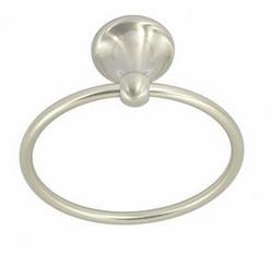 Round Closed Towel Ring in Satin Nickel