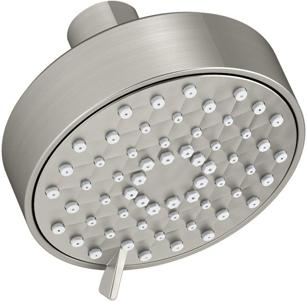 KOHLER Vibrant&reg; Brushed Nickel Multi Function Wide Coverage, Intense Drenching and Targeted Spray Showerhead 